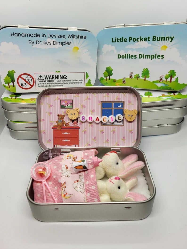 🎉Easter Best Gift 49% OFF🎁🐇Bunny Mummy Tiny Plush Pocket Tin