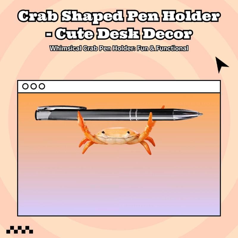 🤣 Funny Hot Sale 🦀 Cute crab-shaped pen holder