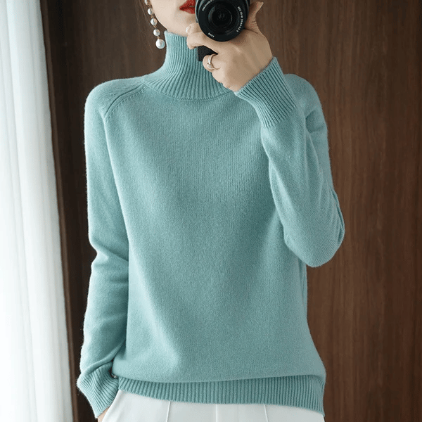 💖Limited Sale 50% OFF💖Women's Solid Turtleneck Knit Sweater