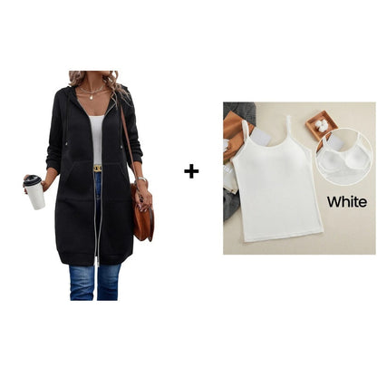 🔥Weekend Leisure Set!!💥Women Casual Zip up Fleece Hoodies and casual Vest