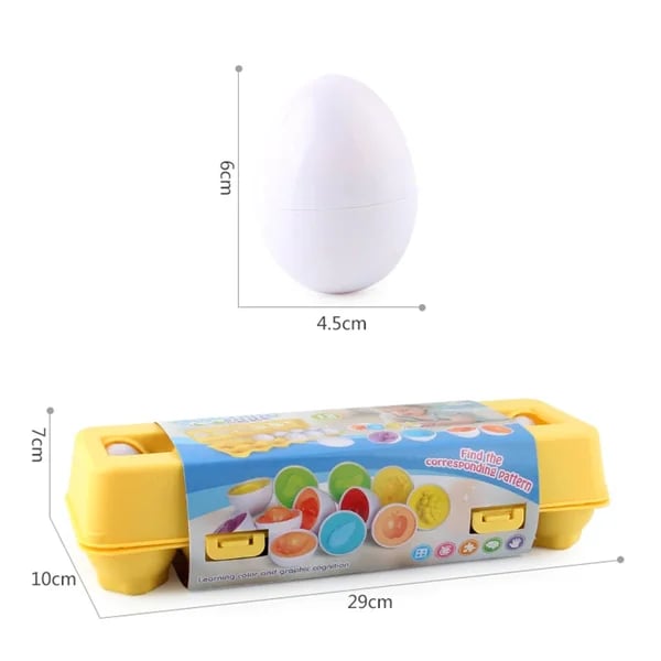 🎁✨Easter Day Hot sale🔥Cognitive Development Geometric Eggs ( 12 Eggs One Set )