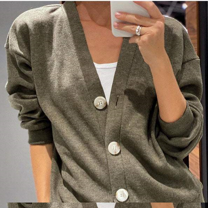 🍂Women's Knitted Buttoned Jacket and Pants Two-piece Set