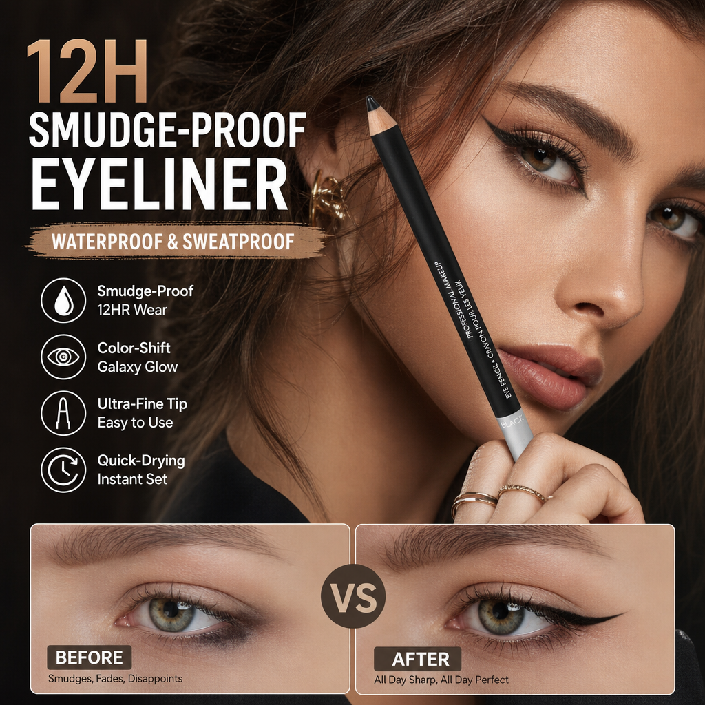 ⏰Soft Smudgeable Eyeliner Pencil – Long-Lasting, Effortless Blend