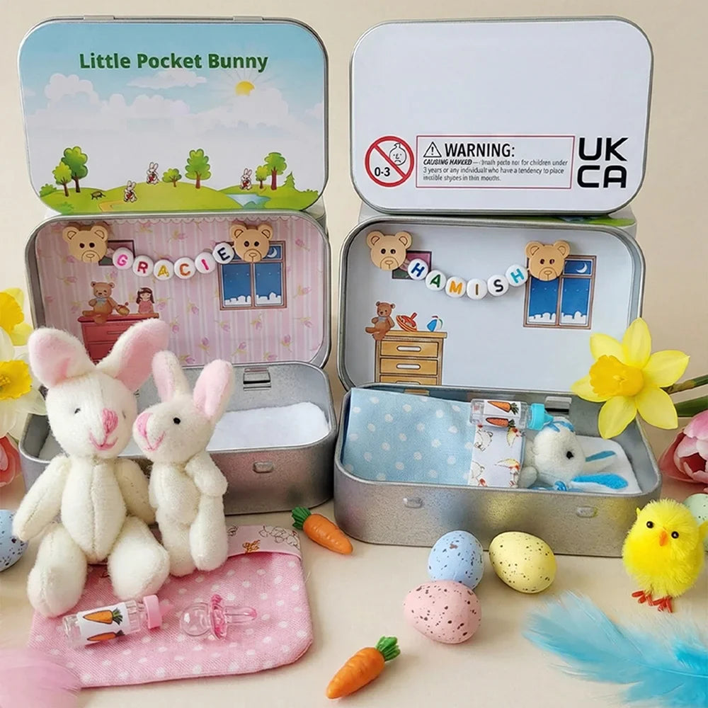 🎉Easter Best Gift 49% OFF🎁🐇Bunny Mummy Tiny Plush Pocket Tin