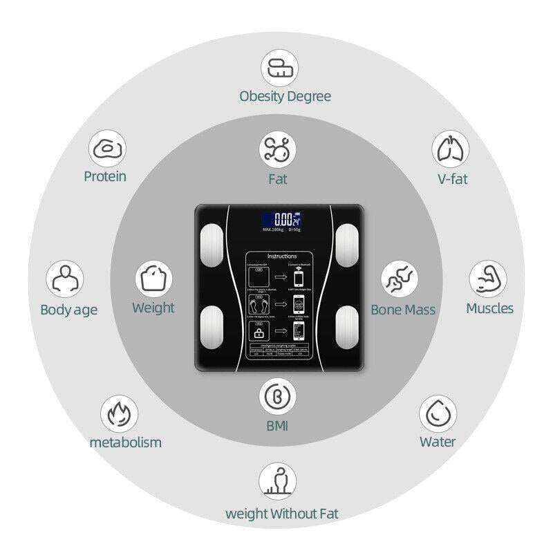 🏅NEW YEAR SPECIAL 49% OFF⏰Weight & Body Fat Smart Digital Scale🏃‍