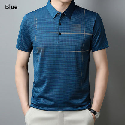 💥Hot Sale🔥Men's Loose Cool Breathable Lapel T-Shirt