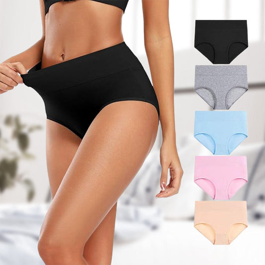 💥Buy 3 get 2 free💕Plus Size High-Waist Hip-Lifting Cotton Panties for Women