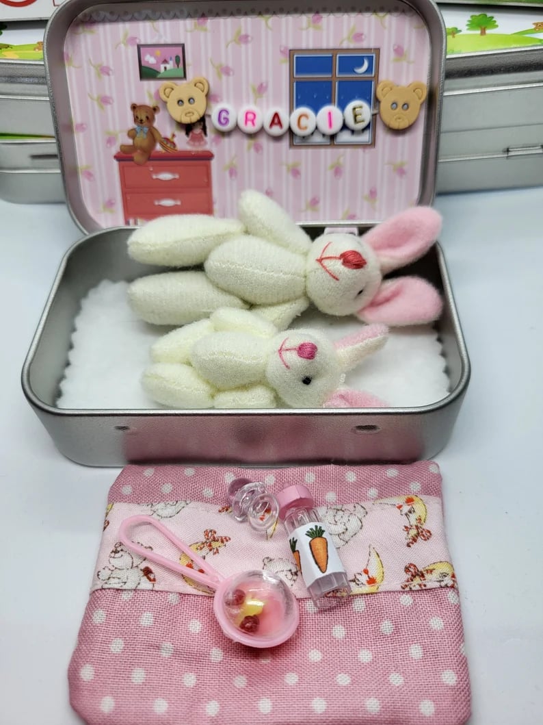 🎉Easter Best Gift 49% OFF🎁🐇Bunny Mummy Tiny Plush Pocket Tin