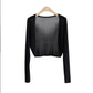 ✨Sun knit Cardigan Women's thin ice silk Coat shawl air-conditioned shirt with slip skirt