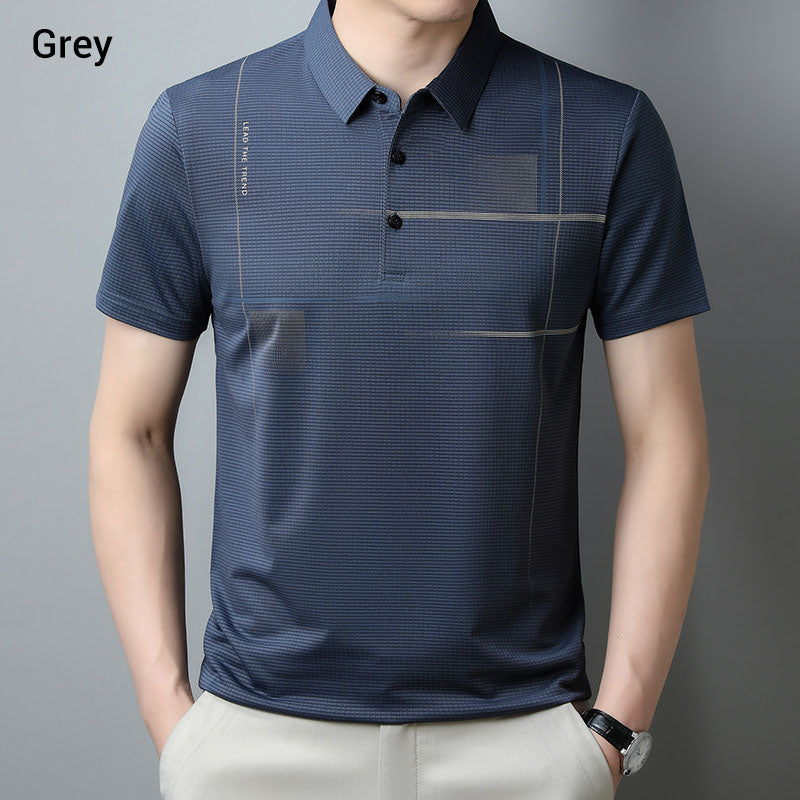 💥Hot Sale🔥Men's Loose Cool Breathable Lapel T-Shirt