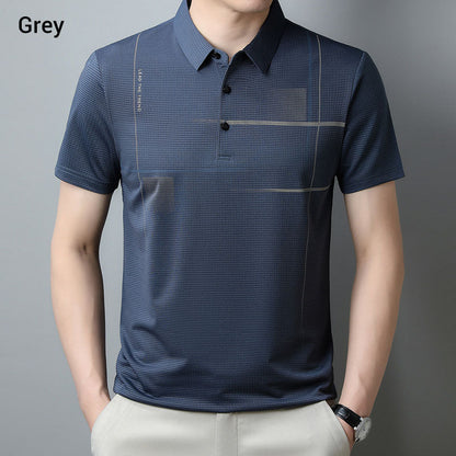 💥Hot Sale🔥Men's Loose Cool Breathable Lapel T-Shirt