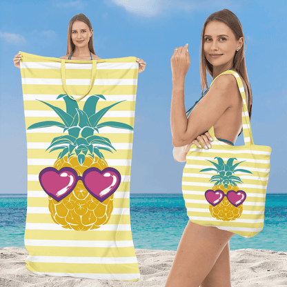 2-in-1 Convertible Beach Towel & Drawstring Backpack