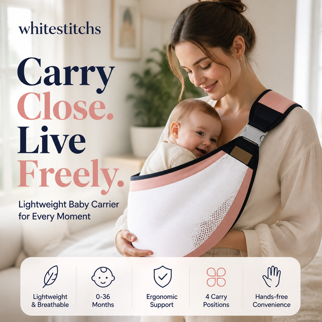 ⏰ LIMITED TIME 49% OFF! 🔥Lightweight Baby Carriers