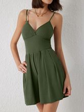 🌤️Summer Essential-Limited Time Low Price💕Women's Casual Adjustable  Plain Backless Wrap Cami Romper