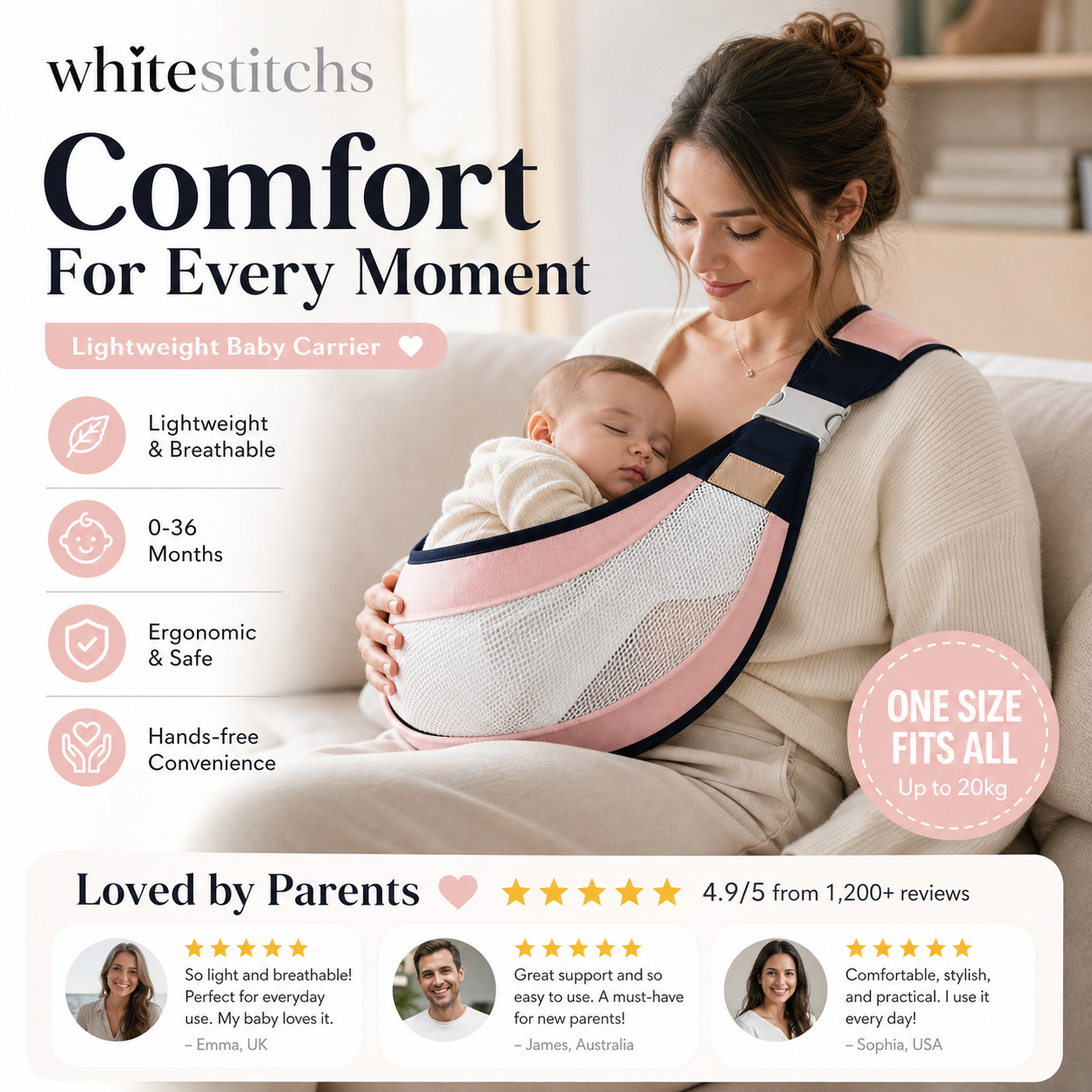 ⏰ LIMITED TIME 49% OFF! 🔥Lightweight Baby Carriers