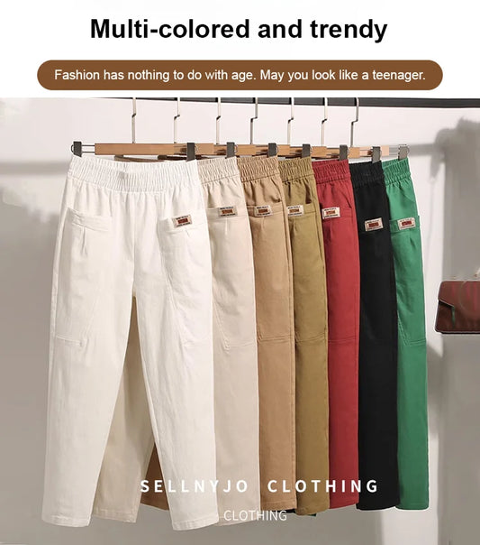 💝Women's Elastic Waist Cotton Pants💝