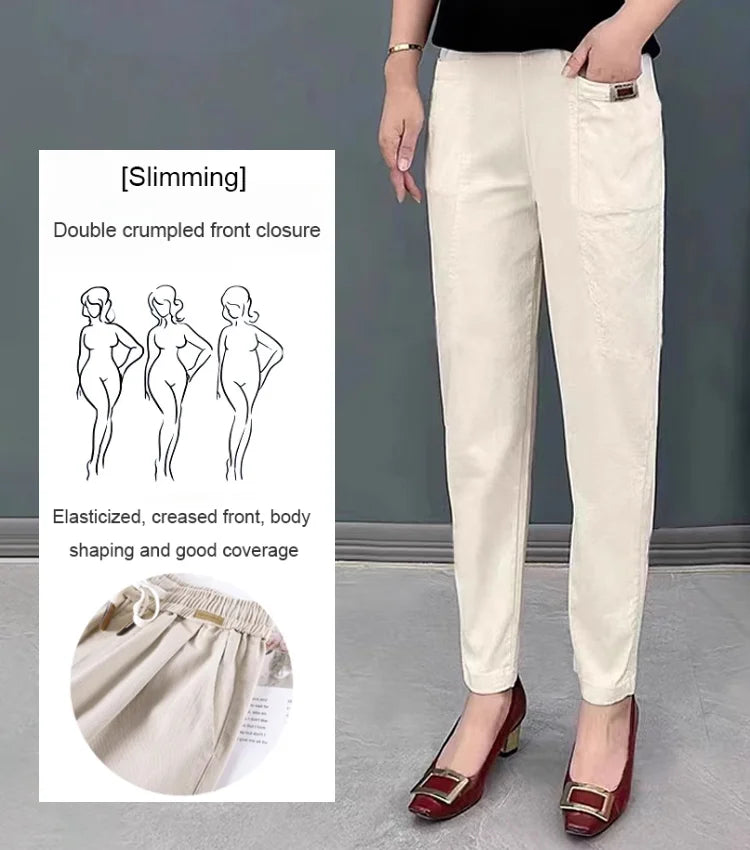 💝Women's Elastic Waist Cotton Pants💝