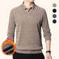 🔥Hot Sales - 49% OFF🎉Men's Plush Warm Fake 2-Piece Knitted Shirt