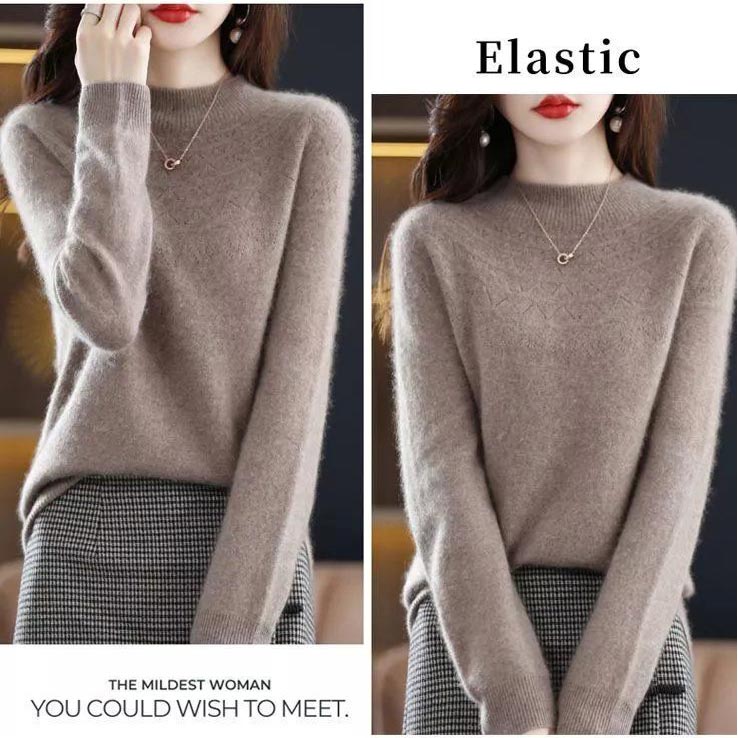 🔥HOT SALE 49% OFF💕Women’s Graceful Half-turtleneck Pullover Knitted Sweater