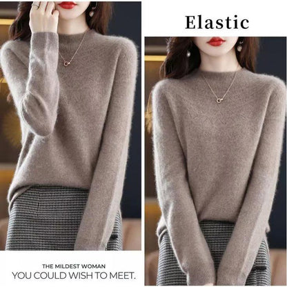 🔥HOT SALE 49% OFF💕Women’s Graceful Half-turtleneck Pullover Knitted Sweater