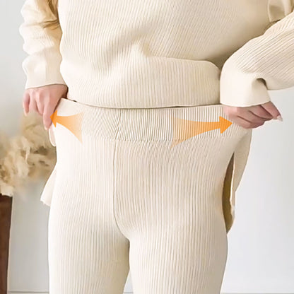 🔥V-Neck Casual Slit Knitted Two-Piece Set