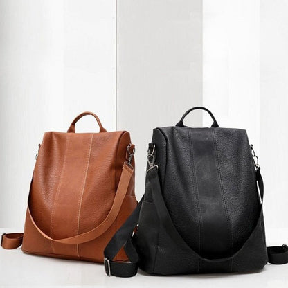 🍂limited edition leather ladies' anti-theft backpack