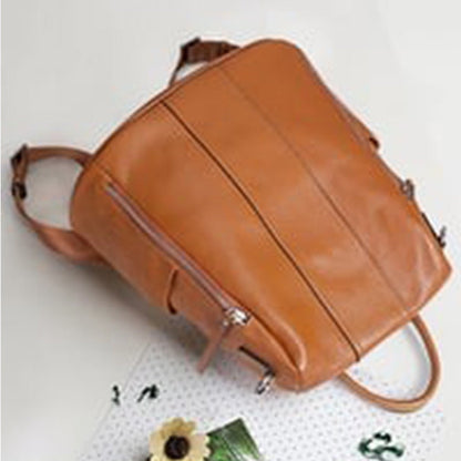 🍂limited edition leather ladies' anti-theft backpack