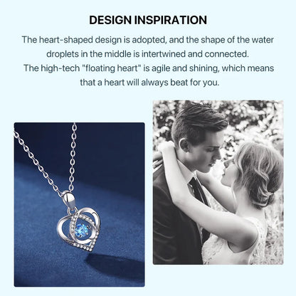 💥Hot Sale🩵Shining Heart-shaped Pendant Silver Necklace For Women✨