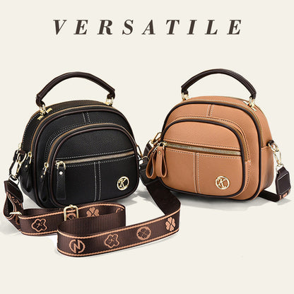 ✨Classic Multifunctional Compartments Adjustable Wide Shoulder Strap PU Leather Crossbody Bag