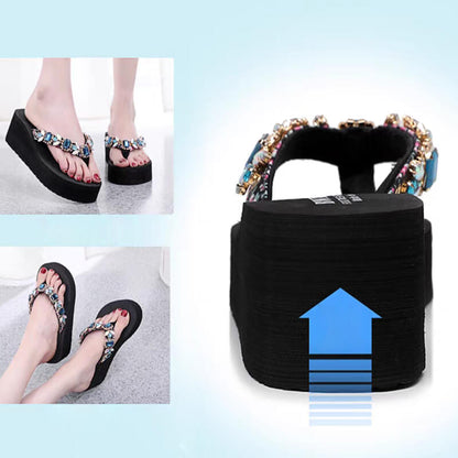 🎁Big sale 2024🎁💥Rhinestone flip beach flops