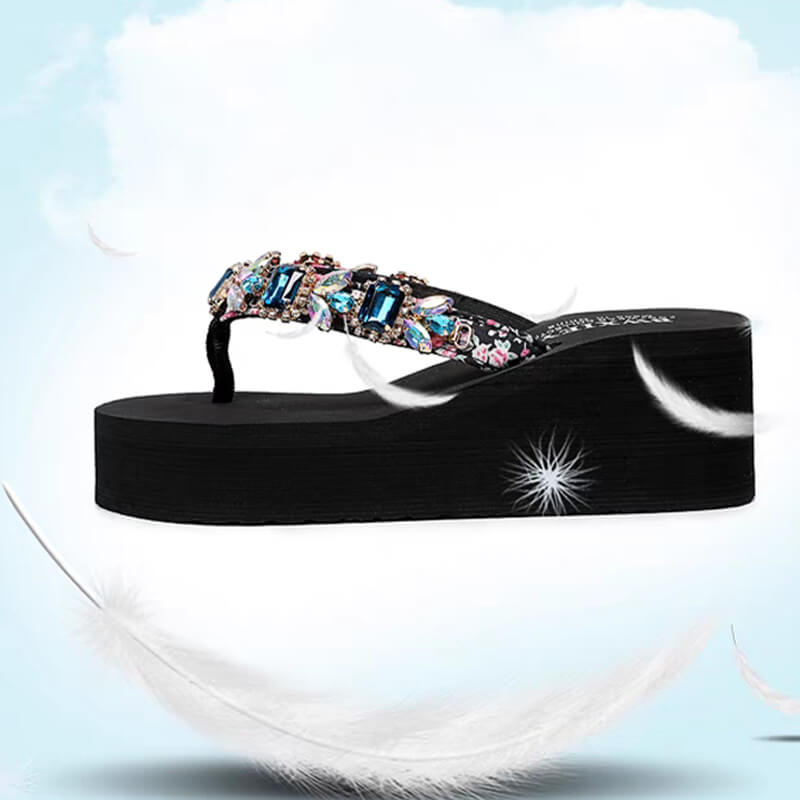 🎁Big sale 2024🎁💥Rhinestone flip beach flops
