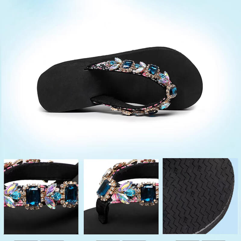🎁Big sale 2024🎁💥Rhinestone flip beach flops