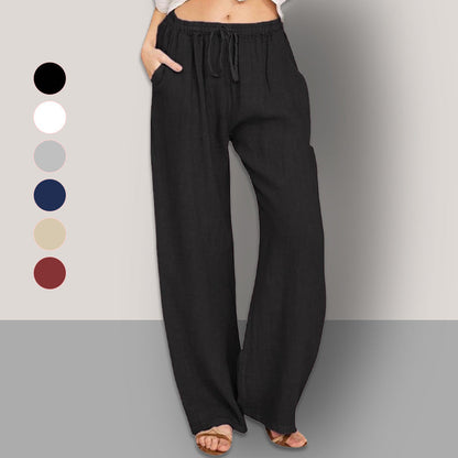 💥Hot Sales-49% OFF🔥Women's Summer Linen Cotton Wide Leg Pants