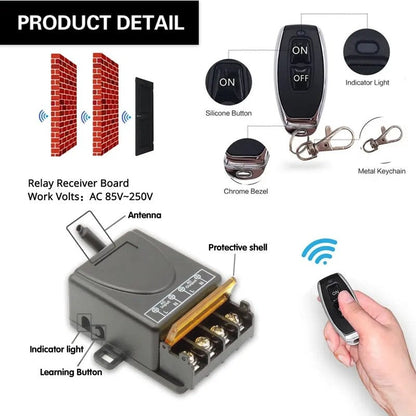 💥Wireless Remote Control Switch & Receiver Kit, No Wiring