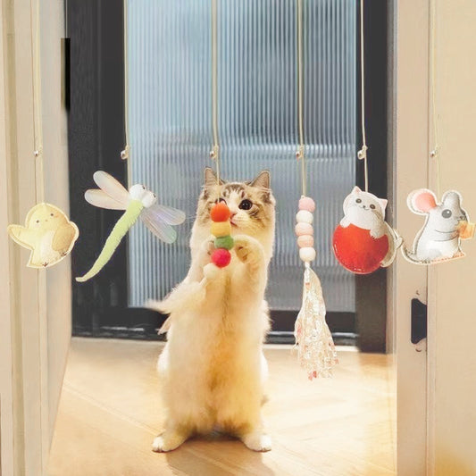 🔥Hot Sale😻Adjustable Hanging Cat Interactive Toy🧶