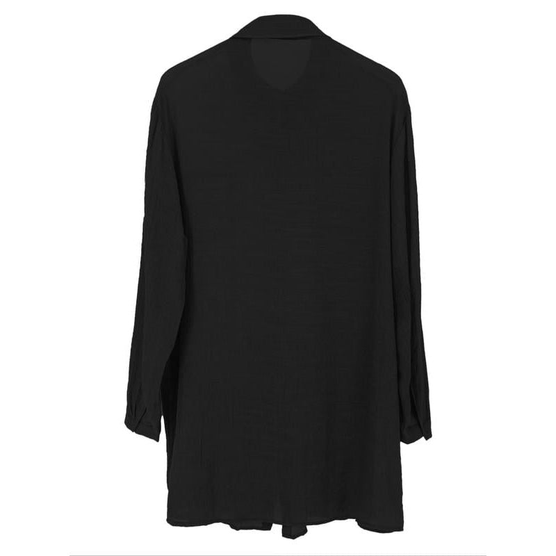🍃Big Sale 2024💕💥-Women's Solid Color Button Front Semi Sheer Blouse