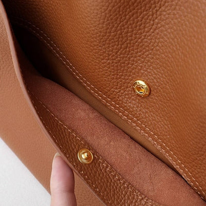 💥Solid color leather shoulder bag