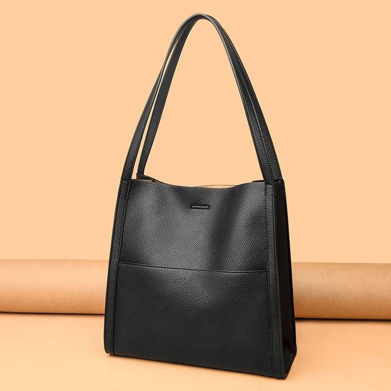 💥Solid color leather shoulder bag
