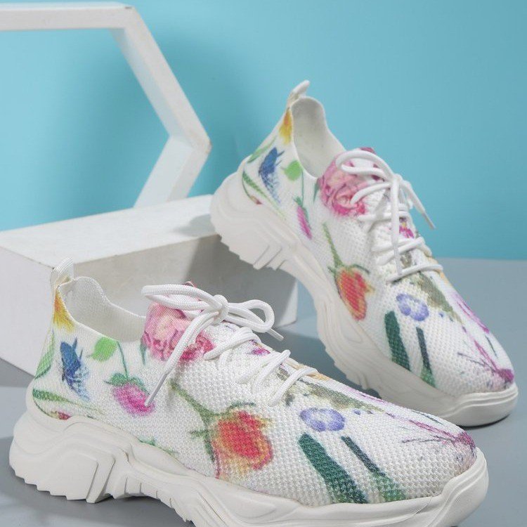 🎁Limited time 49% OFF⏳Floral Print Lace-up Breathable Orthopedic Sneakers