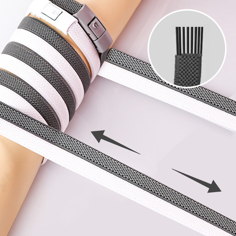 2pcs Widened Elastic No-tie Flat Laces Buckles