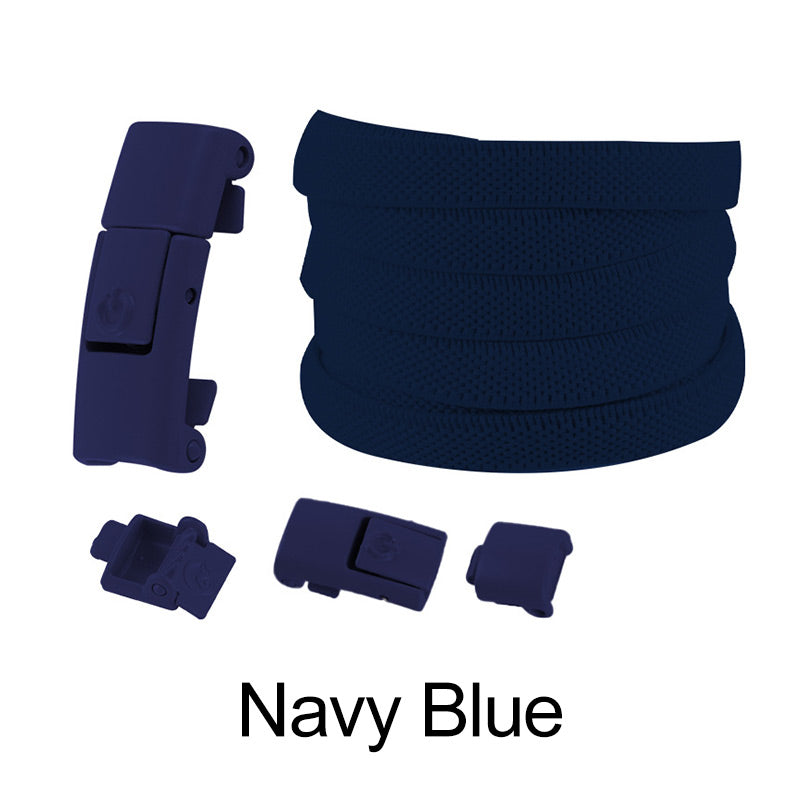 2pcs Widened Elastic No-tie Flat Laces Buckles