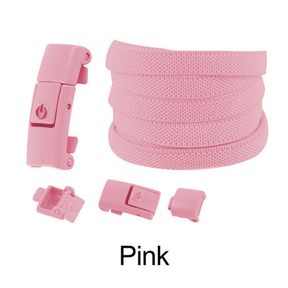 2pcs Widened Elastic No-tie Flat Laces Buckles