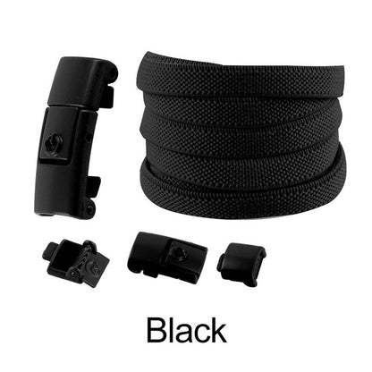 2pcs Widened Elastic No-tie Flat Laces Buckles