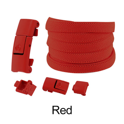 2pcs Widened Elastic No-tie Flat Laces Buckles