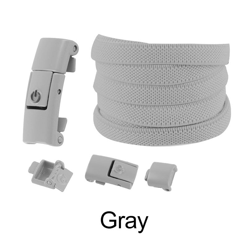 2pcs Widened Elastic No-tie Flat Laces Buckles