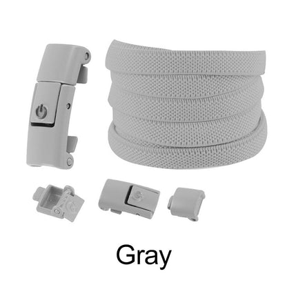 2pcs Widened Elastic No-tie Flat Laces Buckles
