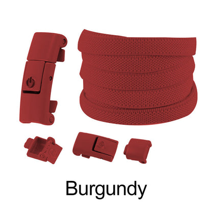 2pcs Widened Elastic No-tie Flat Laces Buckles