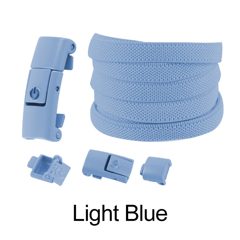 2pcs Widened Elastic No-tie Flat Laces Buckles