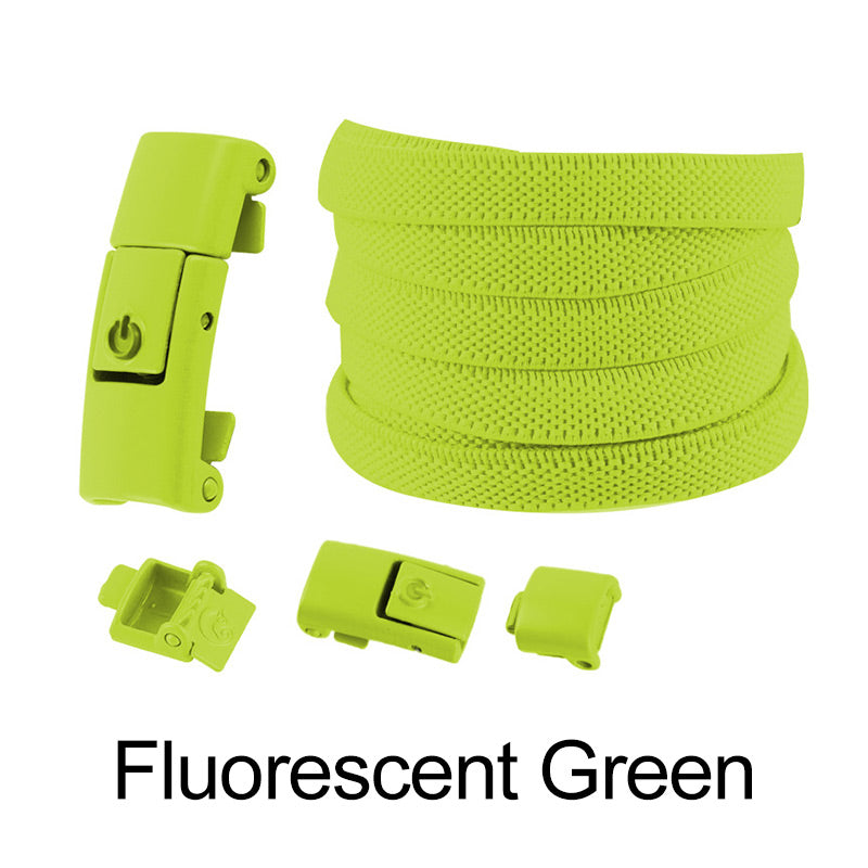 2pcs Widened Elastic No-tie Flat Laces Buckles