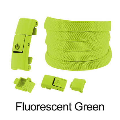 2pcs Widened Elastic No-tie Flat Laces Buckles